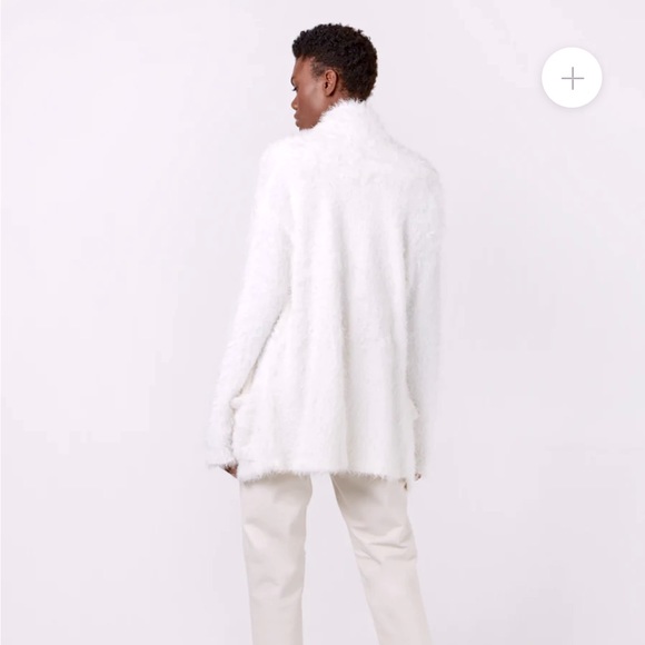 ASbyDF Luxe cardigan, Size XS, White, open front - Picture 4 of 8